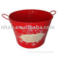 homeware craft decorated metal red decorative brass pot